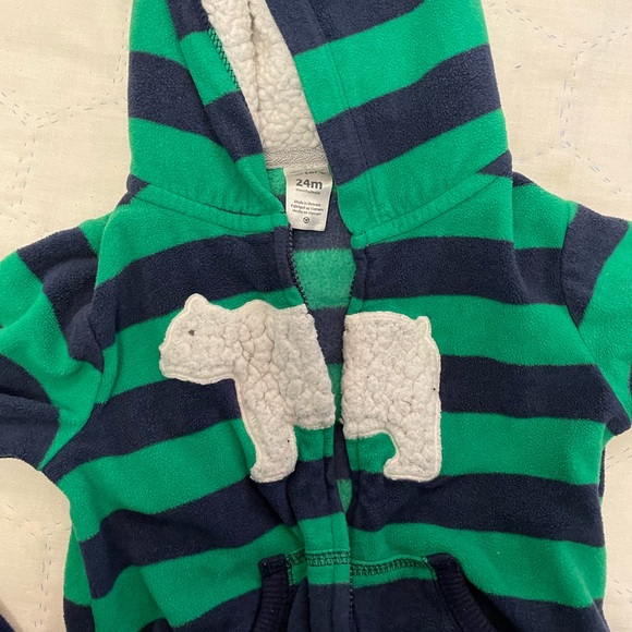 18 month + 24 month baby boy cozy footed sleepers and jacket - Picture 4 of 5